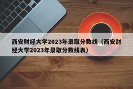 西安财经大学2023年录取分数线（西安财经大学2023年录取分数线表）