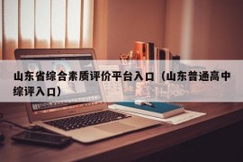 山东省综合素质评价平台入口（山东普通高中综评入口）