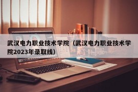 武汉电力职业技术学院（武汉电力职业技术学院2023年录取线）