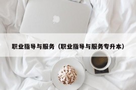 职业指导与服务（职业指导与服务专升本）