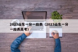 2023山东一分一段表（2023山东一分一段表高考）