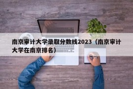 南京审计大学录取分数线2023（南京审计大学在南京排名）