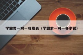 学霸君一对一收费表（学霸君一对一多少钱）