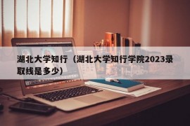 湖北大学知行（湖北大学知行学院2023录取线是多少）