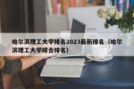 哈尔滨理工大学排名2023最新排名（哈尔滨理工大学综合排名）