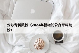 公办专科院校（2023年新增的公办专科院校）