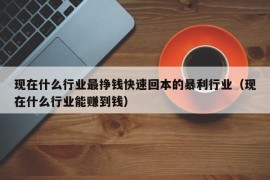 现在什么行业最挣钱快速回本的暴利行业（现在什么行业能赚到钱）